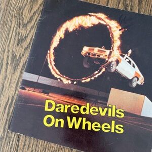Daredevils On Wheels Vintage Poster Art - Yellow Text